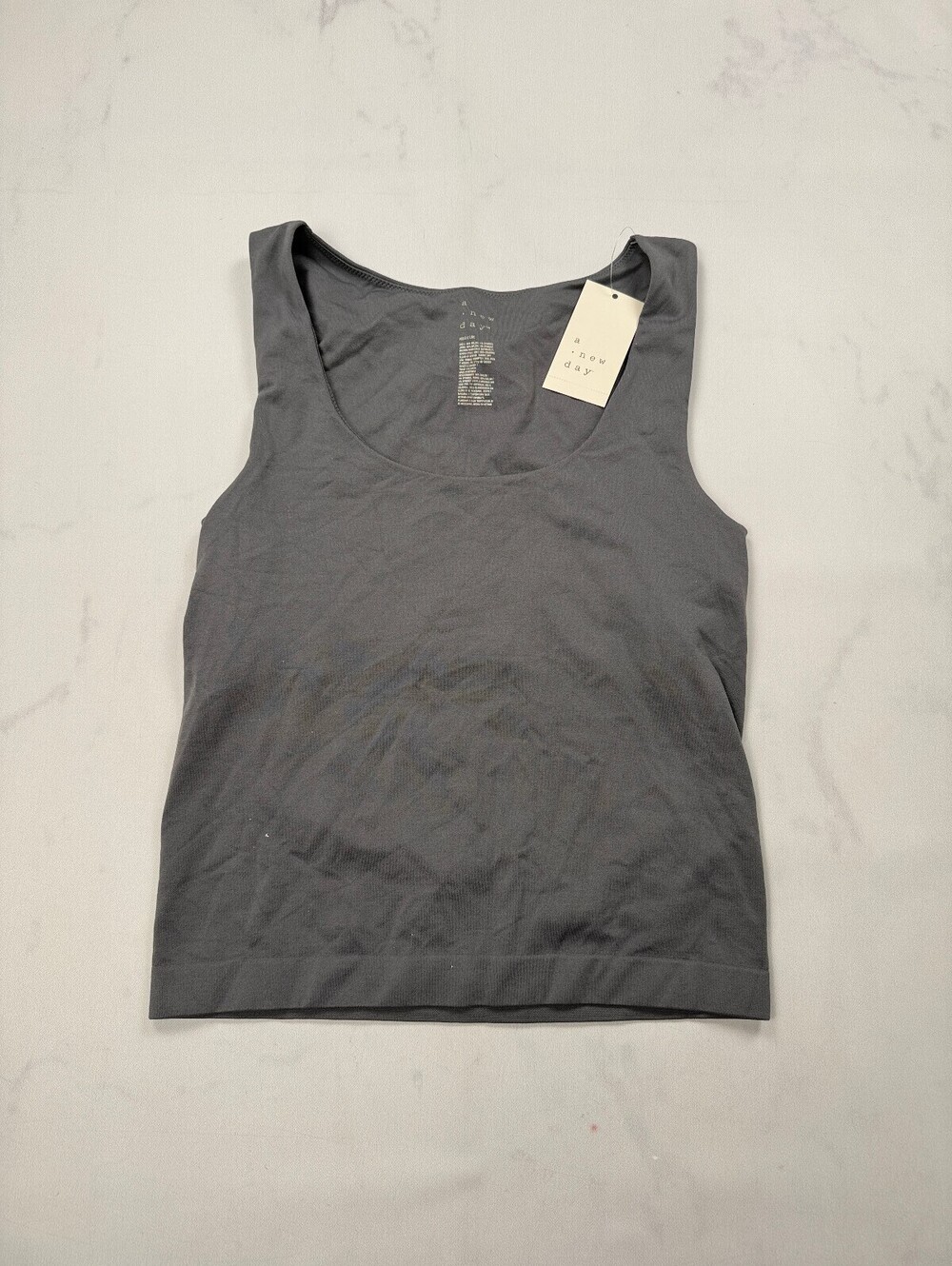 A New Day New Tank Top Gray Modern Fitted - Womens Medium